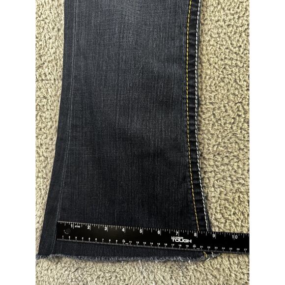 Seven 7 Jeans Women 31 Low Rise Flare Leg Thick Stitch Western Festival Y2K - Picture 6 of 10